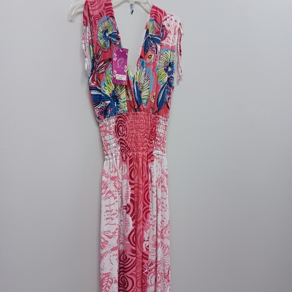 Maxi dress colorful floral print XXL - Picture 6 of 11